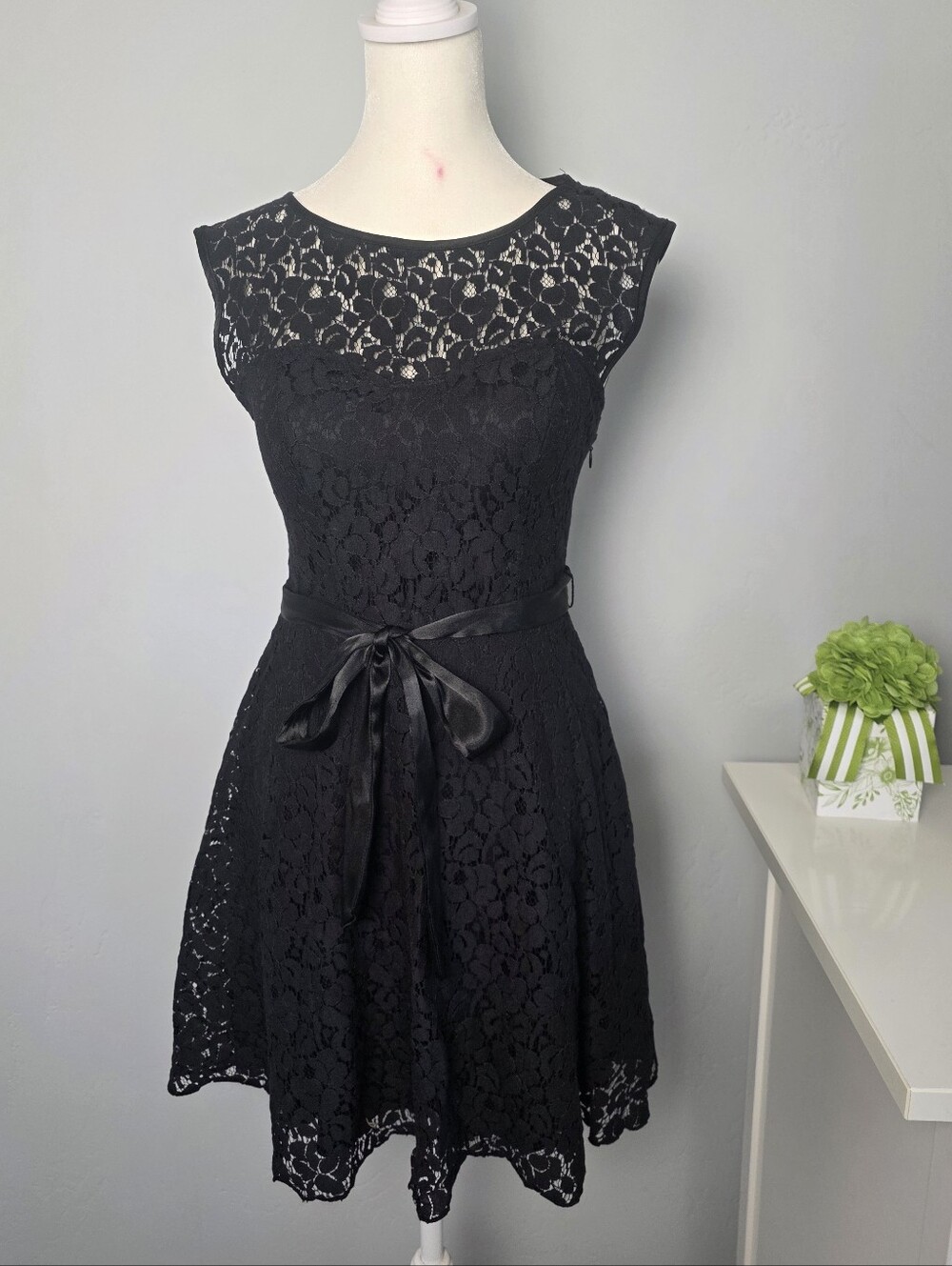 Speechless Black Lace Fit & Flare, A-Line Dress – Size Small